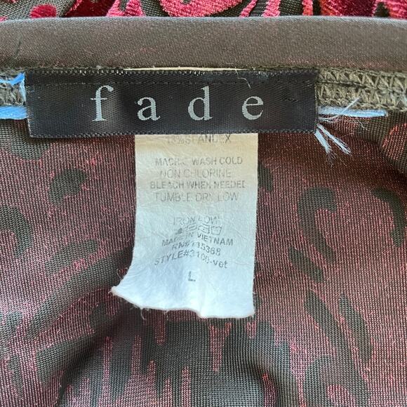 VTG Y2K Velvet Burnout Womens Top Whimsigoth Fairy Witchy 3/4 Sleeves Size Large - Picture 5 of 7